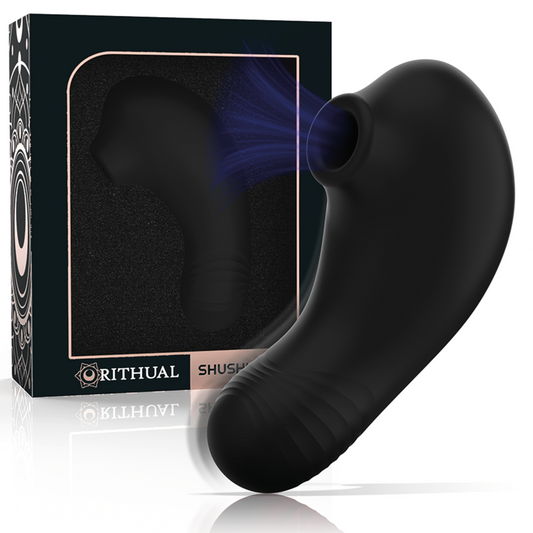 D-235858   RITHUAL - SHUSHU PRO POCKET ESTIMULADOR CLITORIS 2 POTENTES MOTORES AZABACHE